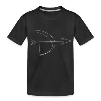 pfeil Bogenschütze bogen sport - Kinder Premium Bio T-Shirt - Schwarz - Vorne