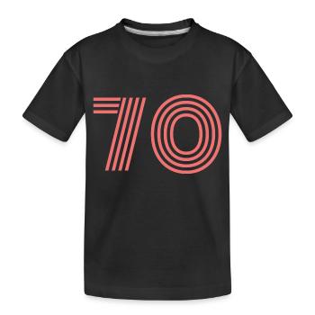 Cool Retro Retrostyle Numéro de maillot numéro de dos - T-shirt bio Premium Enfant - noir - Devant