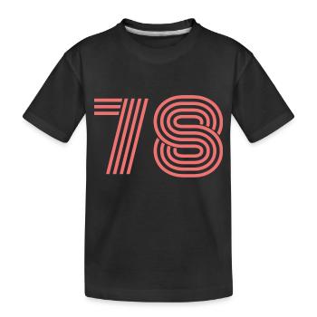 Cool Retro Retrostyle Numéro de maillot numéro de dos - T-shirt bio Premium Enfant - noir - Devant