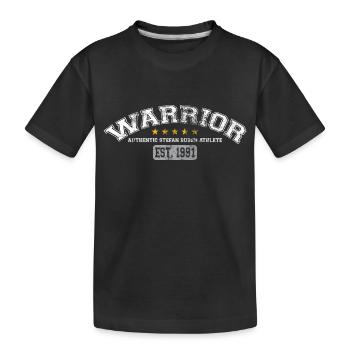 Stefan Buben Warrior - Kinder Premium Bio T-Shirt - Schwarz - Vorne