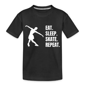 Patinage artistique Patinage sur glace Patinage artistique Patinage artistique - T-shirt bio Premium Enfant - noir - Devant