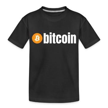 Bitcoin - Kids' Premium Organic T-Shirt - black - Front
