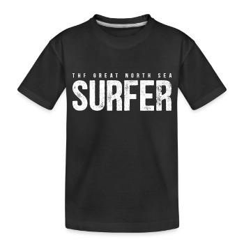 SURFER MER DU NORD LAC PLAGE CÔTE VACANCES SURF MOTIF - T-shirt bio Premium Enfant - noir - Devant