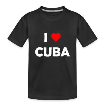 I love Cuba - Ich liebe Kuba - Havanna - Karibik - Kinder Premium Bio T-Shirt - Schwarz - Vorne