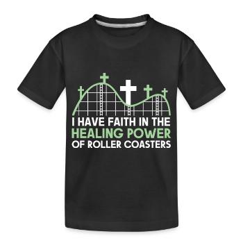 Roller Coaster Amusement Park Amusement Park - Kids' Premium Organic T-Shirt - black - Front