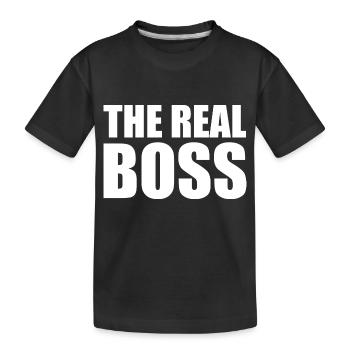 The real boss - Kinder Premium Bio T-Shirt - Schwarz - Vorne