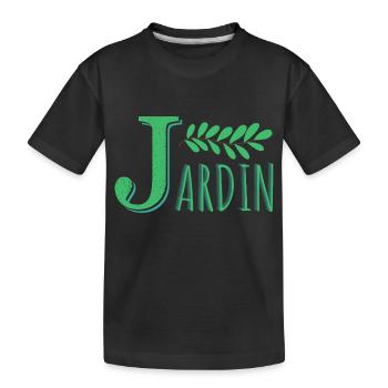JARDIN J majuscule vert - T-shirt bio Premium Enfant - noir - Devant