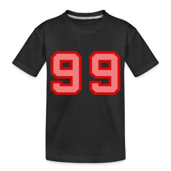 Cool Retro Retrostyle Numéro de maillot numéro de dos - T-shirt bio Premium Enfant - noir - Devant