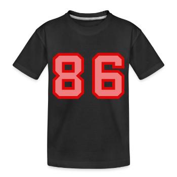 Cool Retro Retrostyle Numéro de maillot numéro de dos - T-shirt bio Premium Enfant - noir - Devant