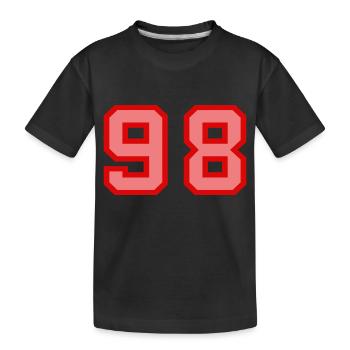 Cool Retro Retrostyle Numéro de maillot numéro de dos - T-shirt bio Premium Enfant - noir - Devant