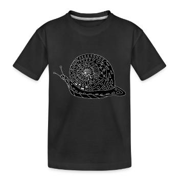 Schnecke - Kinder Premium Bio T-Shirt - Schwarz - Vorne