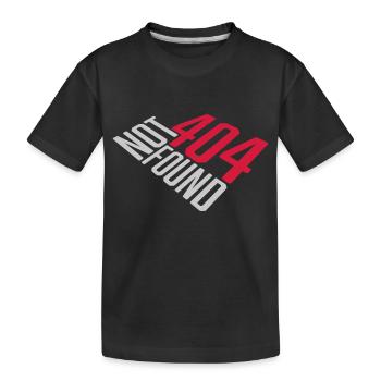 404 not found Error - Kids' Premium Organic T-Shirt - black - Front
