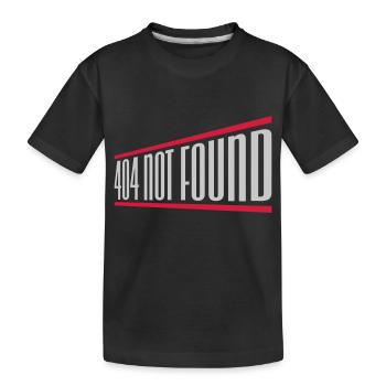 404 not found computer - Kids' Premium Organic T-Shirt - black - Front