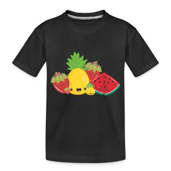 Fruit Party - Kinder Premium Bio T-Shirt - Schwarz - Vorne