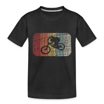 Biken - Kinder Premium Bio T-Shirt - Schwarz - Vorne