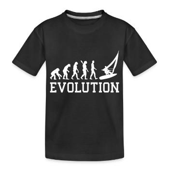 Evolution Graphic Sailboat Captain Sailing Sea Boa - Kinder Premium Bio T-Shirt - Schwarz - Vorne