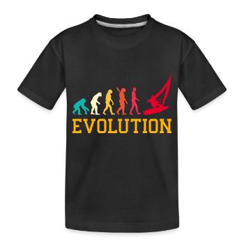 Evolution Graphic Sailboat Captain Sailing Sea Boa - Kinder Premium Bio T-Shirt - Schwarz - Vorne