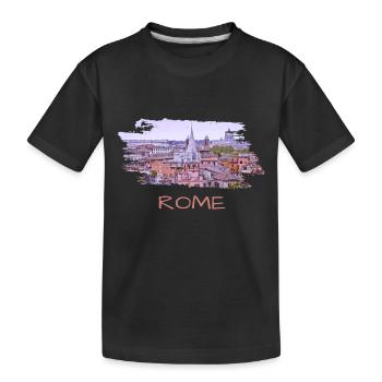 Rome Rom Italy Italien - Kinder Premium Bio T-Shirt - Schwarz - Vorne