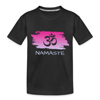Namaste - Kinder Premium Bio T-Shirt - Schwarz - Vorne