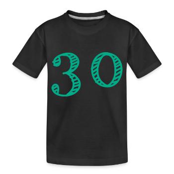 30 ANS. 30e ANNIVERSAIRE. ANNIVERSAIRE 30 ANS. 30 - T-shirt bio Premium Enfant - noir - Devant