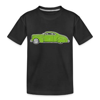 Hot Rod Custom Car vert, design par Mondwinkel - T-shirt bio Premium Enfant - noir - Devant