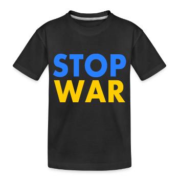 Stop war - Kids' Premium Organic T-Shirt - black - Front