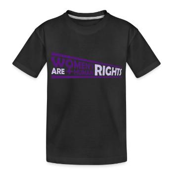 womens rights feminist quote - Kids' Premium Organic T-Shirt - black - Front