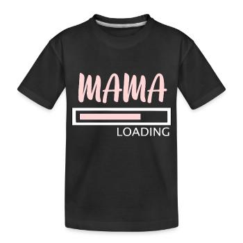 Mama lädt - Kinder Premium Bio T-Shirt - Schwarz - Vorne