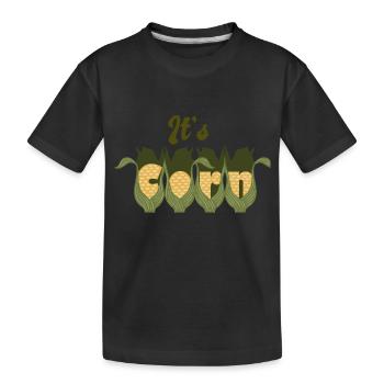 Es ist Mais - Kinder Premium Bio T-Shirt - Schwarz - Vorne