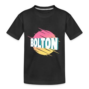 Bolton Angleterre Royaume-Uni UK City Font - T-shirt bio Premium Enfant - noir - Devant