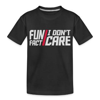 Je me fiche des faits - T-shirt bio Premium Enfant - noir - Devant