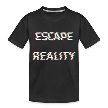 Échapper à la réalité Cyber Problème dystopique futuriste - T-shirt bio Premium Enfant - noir - Devant
