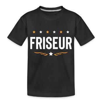 Friseur Beruf - Kinder Premium Bio T-Shirt - Schwarz - Vorne