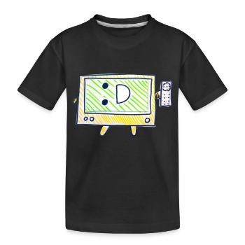 The TV - Kids' Premium Organic T-Shirt - black - Front