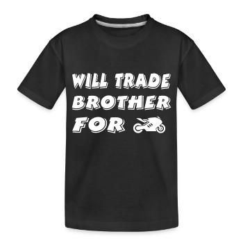 Motorrad - Kinder Premium Bio T-Shirt - Schwarz - Vorne