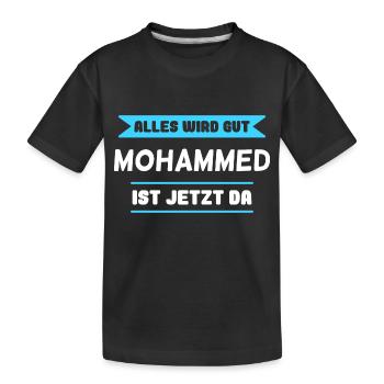 Mohammed Name Design für stolze Mohammeds - Kinder Premium Bio T-Shirt - Schwarz - Vorne