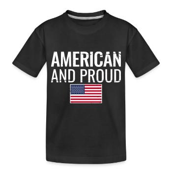 Américain et fier Américain États-Unis - T-shirt bio Premium Enfant - noir - Devant