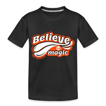 Croyez en la magie - T-shirt bio Premium Enfant - noir - Devant