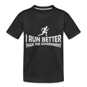 mieux fonctionner que le gouvernement - T-shirt bio Premium Enfant - noir - Devant