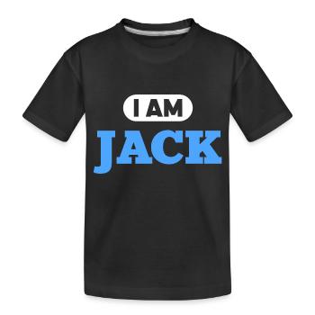 Jack Name Saying für stolze Jacks - Kinder Premium Bio T-Shirt - Schwarz - Vorne