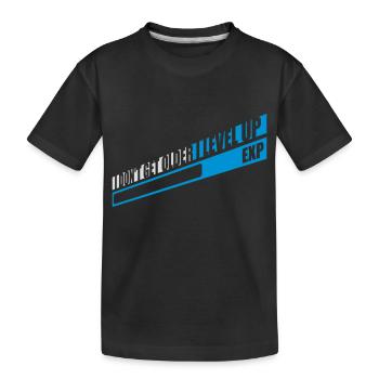 get older level up - Kids' Premium Organic T-Shirt - black - Front