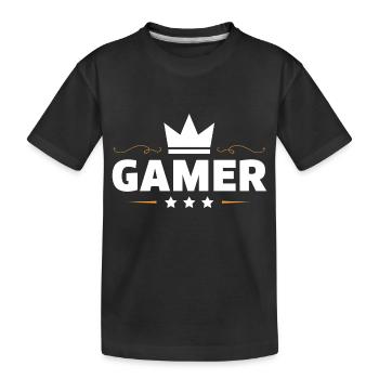 Gamer profession - Kids' Premium Organic T-Shirt - black - Front