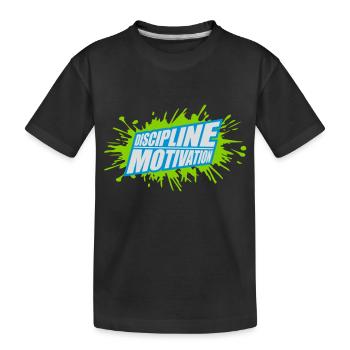 Citation de discipline sur la motivation - T-shirt bio Premium Enfant - noir - Devant