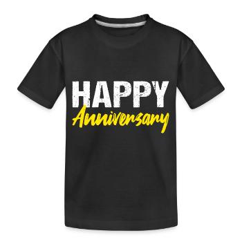 Happy Anniversary Jubiläum - Kinder Premium Bio T-Shirt - Schwarz - Vorne