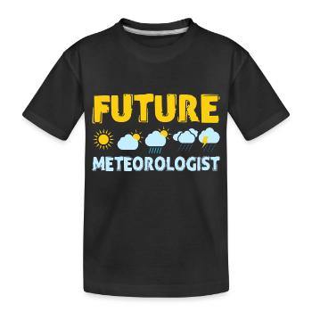 Météorologiste du futur Météorologie météorologique - T-shirt bio Premium Enfant - noir - Devant