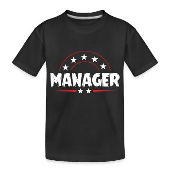 Manager Beruf - Kinder Premium Bio T-Shirt - Schwarz - Vorne