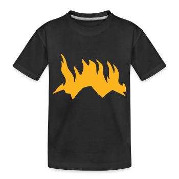 Lagerfeuer Camping Natur Wald Feuer Vektor 3 - Kinder Premium Bio T-Shirt - Schwarz - Vorne