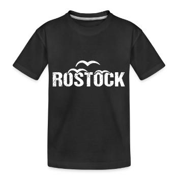 Rostock Ostsee Hansestadt Rostock - Kinder Premium Bio T-Shirt - Schwarz - Vorne