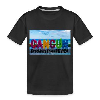 Salutations du Mexique . Cancun - T-shirt bio Premium Enfant - noir - Devant