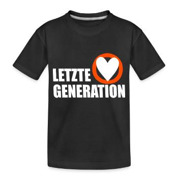Letzte Generation - Design 5 - Kinder Premium Bio T-Shirt - Schwarz - Vorne